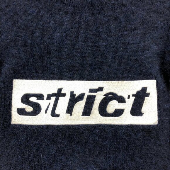 Alexander Wang  Strict embroidered Blue white Angora Wool ‘shrunken’ sweater XS - Picture 11 of 16